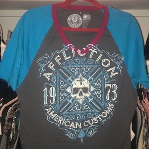 Affliction American Customs V Neck